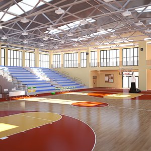 3D School Gymnasium