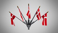 Wall Mount Flags 5 Of Denmark