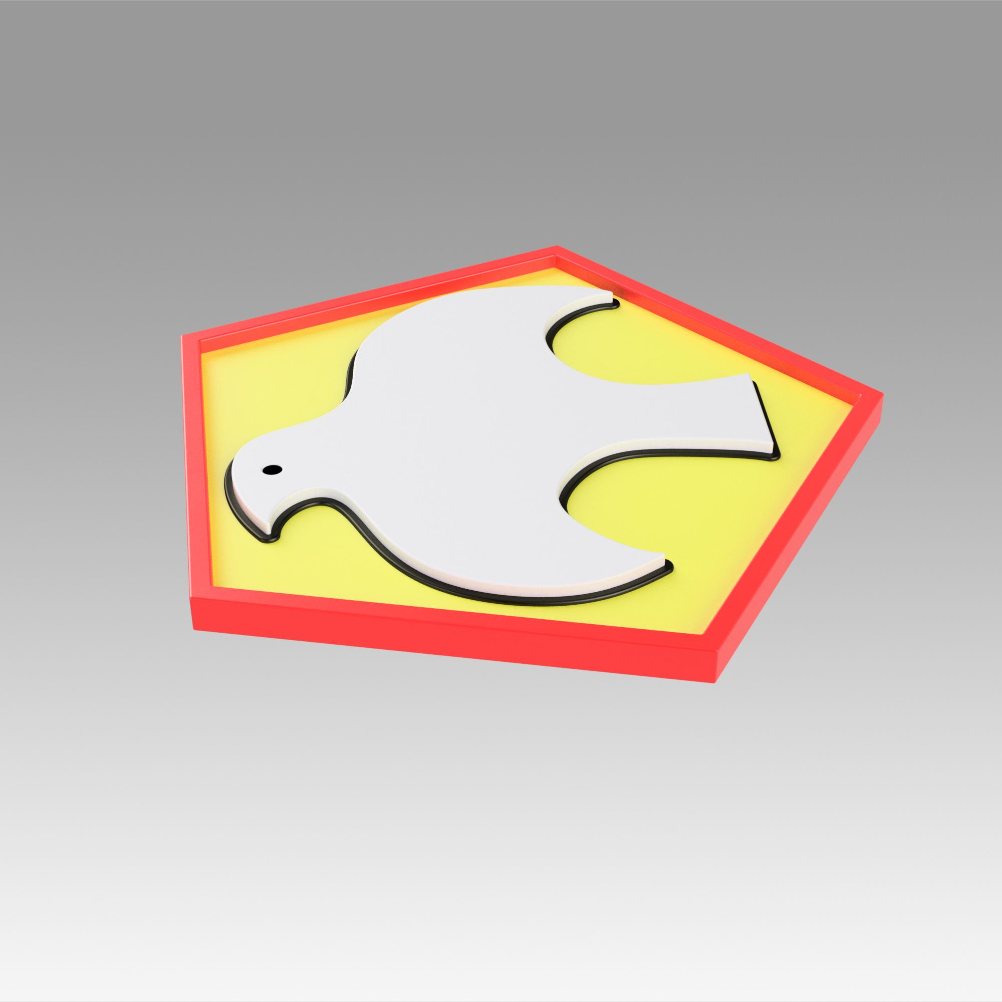 3D Peacemaker logo Emblem model - TurboSquid 1805272