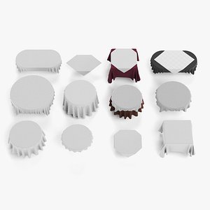 tableclothes set 3D