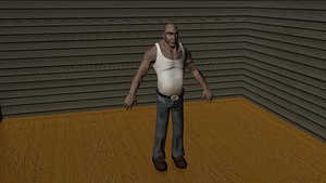 male biker character obj