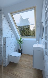 3D bathroom interior model