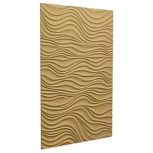3D Modern Wave Decorative Relief Wall Decor Set STL Mural CNC 402