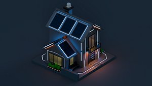 3D Futuristic Stylized Smart House model