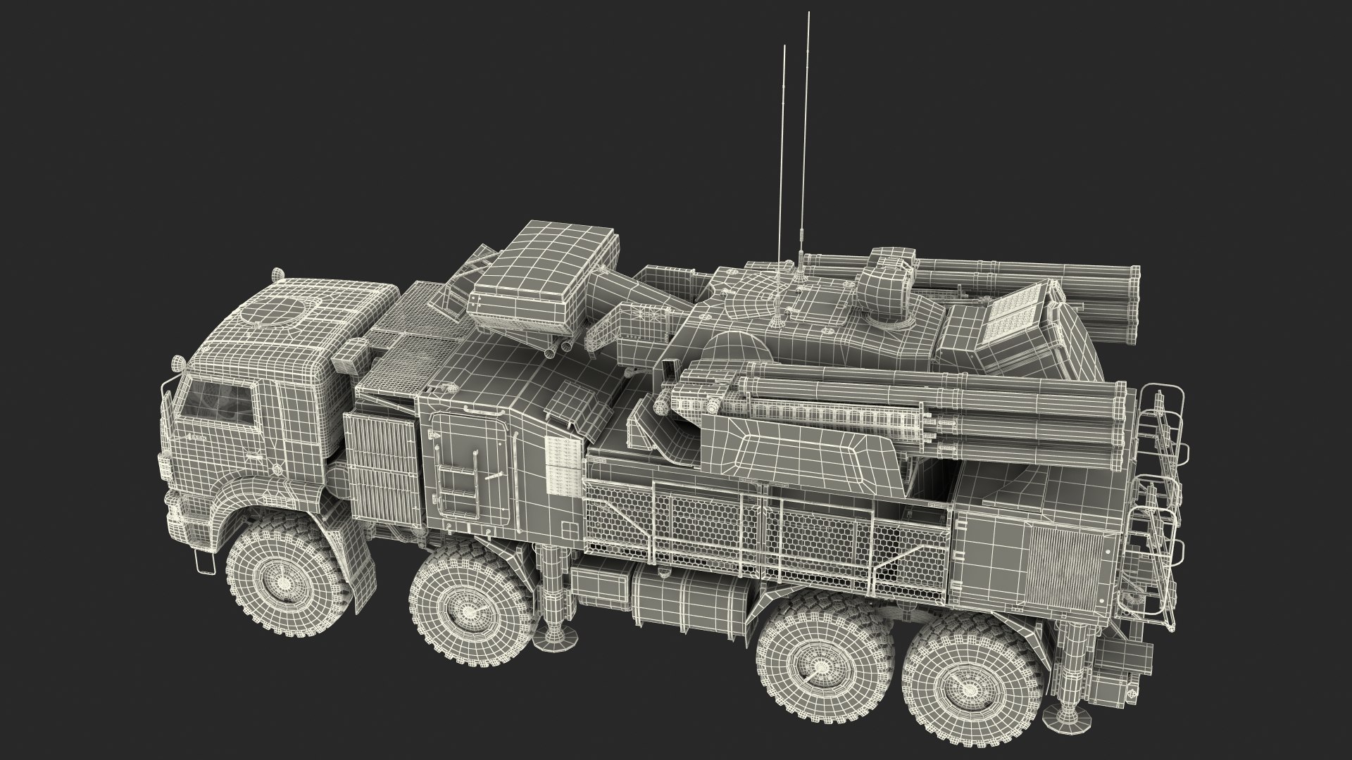 Figurine Militaire 1:50 Pantsir SA-22 Greyhound - Véhicule Armée Gris - Fabriqué En France