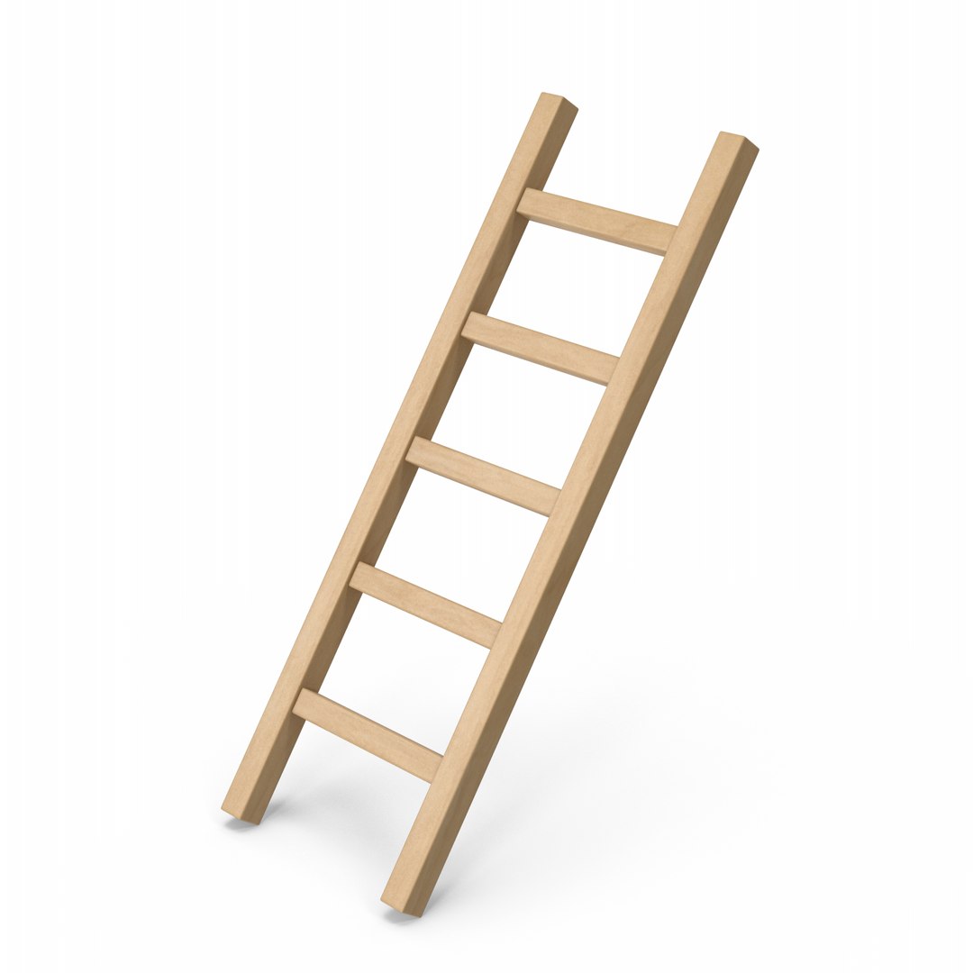 3D Wooden Ladder Model - TurboSquid 2291353
