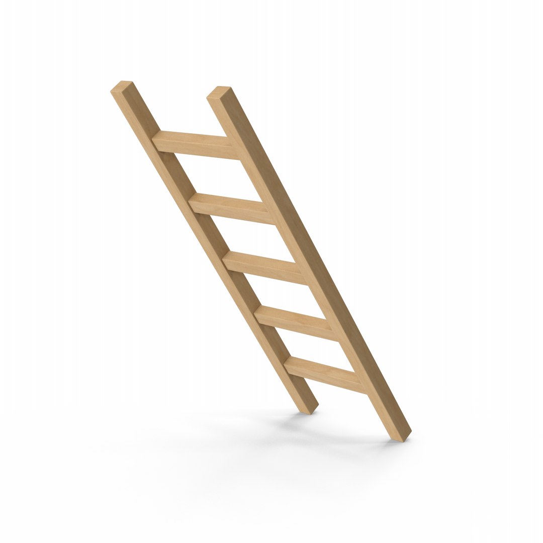 3D Wooden Ladder Model - TurboSquid 2291353