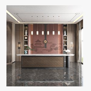 3D the reception desk model
