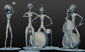 3D jazz band