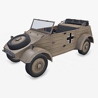 Type 82 Kubelwagen WWII German Military Car Low-poy PBR