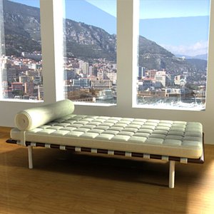modern furniture mies van 3d model