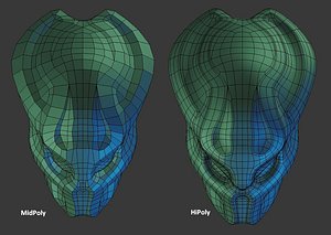 custom predator helmet 3d obj