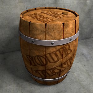 cinema4d wood barrel