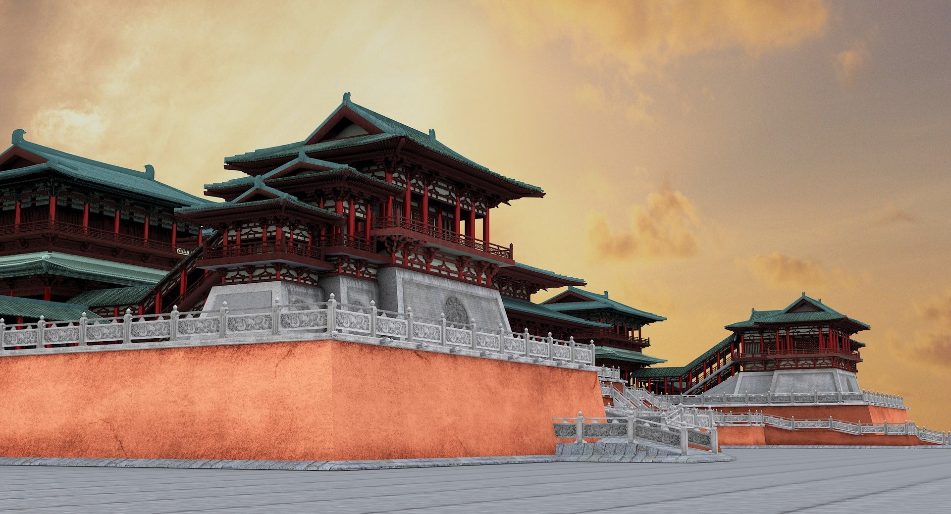 3d Chinese Palace Turbosquid 1441843