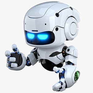 3D Cinematic Cute Robot Character H-79 model