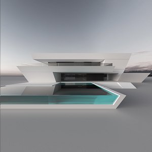 Sci-Fi Futuristic Building VillaV4