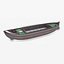 Small River Barge Boat Low-poly PBR