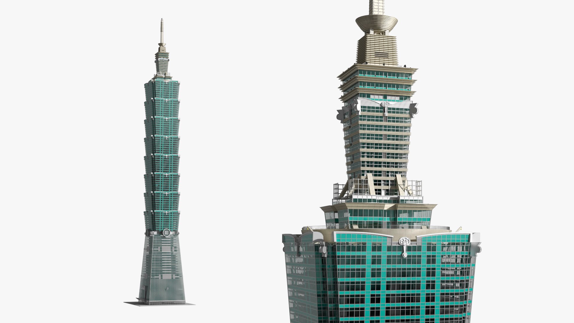 Modern High-Rise Office Structure 3D model preview