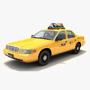 3d taxi car victoria crown