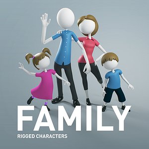 FamilyCharacter Rigged