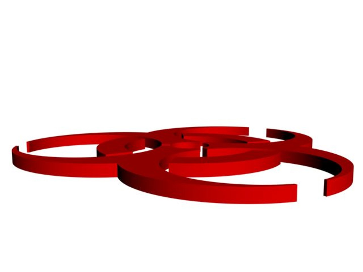symbol biohazard 3d model