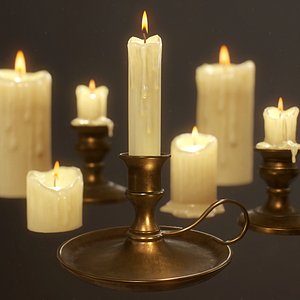 Candles Pack - PBR Game Ready