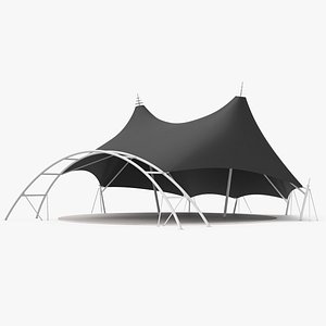 3D Modern Event Tensile Tent Black model