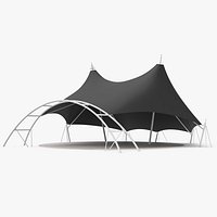 Modern Event Tensile Tent Black