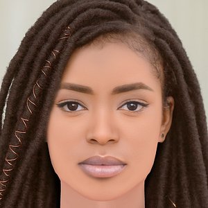 Lovie Simone Head - No Hair - Low poly head for game