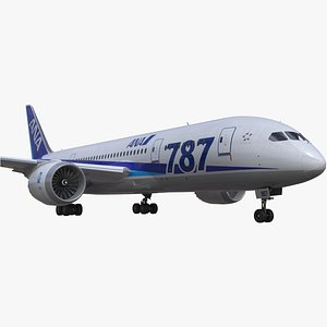 Boeing 787-8 Dreamliner ANA Livery Rigged for Cinema 4D
