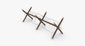 3D barbed wire fence wwi