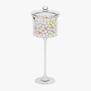 candy jar dragees 3D model