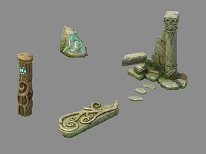 3D elf area - stele