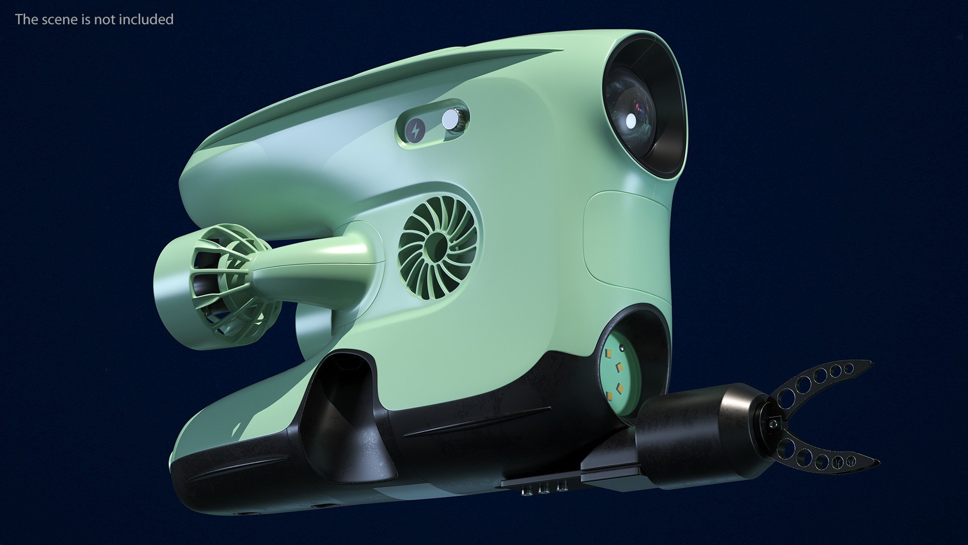 3D Underwater ROV With Gripper Hand Rigged For Maya - TurboSquid 2077099