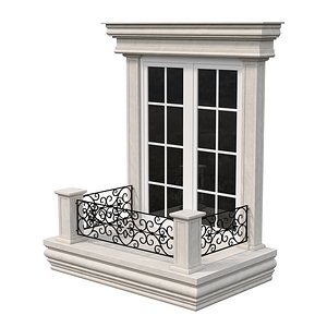 Architectural Classic Window 3D Model 13 model