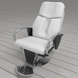 3D Leather Barber Chair