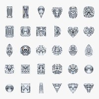 30 Gemstone Shapes 3D Models for Jewelry Design