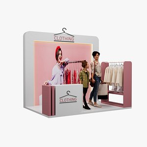 Clothing-show booth model