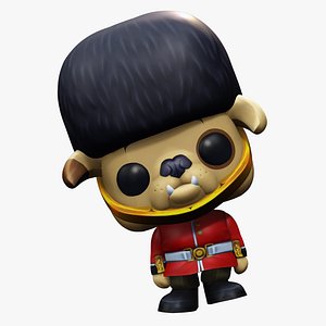 British Soldier Dog  Chibi 3D Print Model with Pose