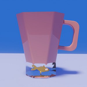 A mug with a fish inside