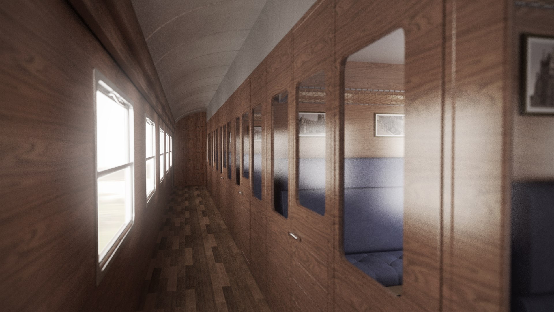 3D Model Old Train Interior With Compartments 01 - TurboSquid 1894550