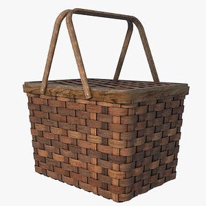 picnic basket 3d model