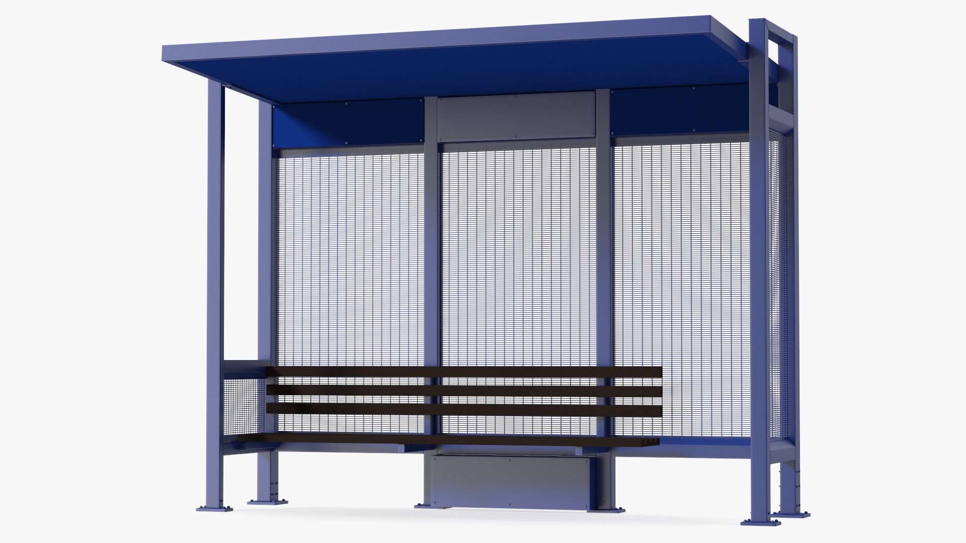 Bus Shelter 3D model preview