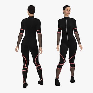 Sport Overall dress Marvelous Designer or Clo3D ZPRJ 3D