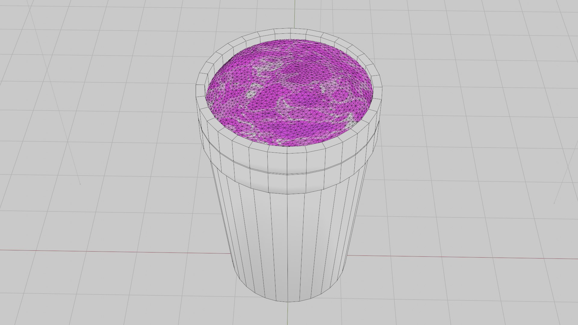 3D model Lean Double Styrofoam Cup VR / AR / low-poly