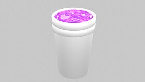 Lean Double Styrofoam cup 3D model