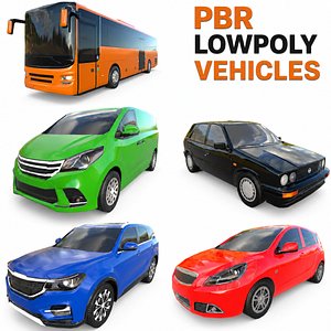 PBR LOWPOLY VEHICLES 3D model