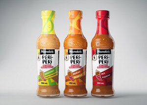 Nandos Peri Peri Sauce Bottles 3D Model