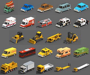 Voxel Vehicles Pack (24 Vehicles)