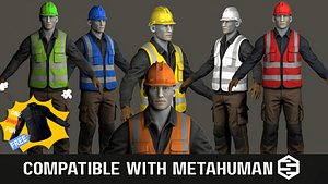 Construction Worker Outfit Pack - MetaHuman Compatible